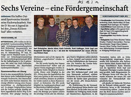 Vorstand der JFG Donau-Kickers Saal e.V.